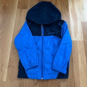 Columbia Kids 4T Blue and Navy Raincoat with Hood